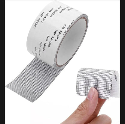 2 PACK- Waterproof Self-Adhesive Window Screen Repair Mesh Tape Roll (2meter)
