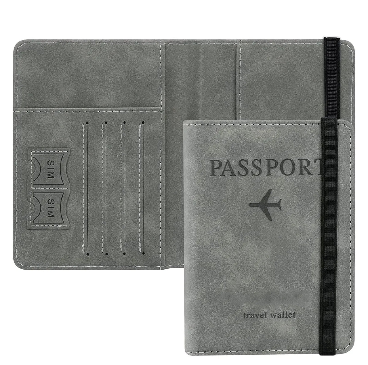 PU Leather Passport Holder | Waterproof Travel Card Wallet Organizer
