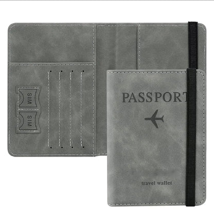 PU Leather Passport Holder | Waterproof Travel Card Wallet Organizer