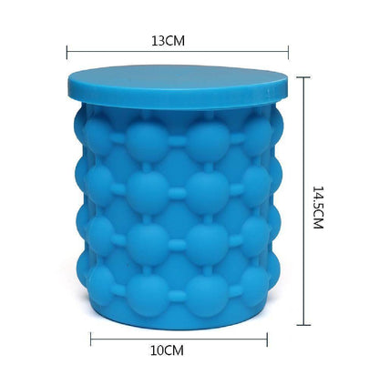 Portable Silicone Ice Cube Maker | Space-Saving Ice Bucket