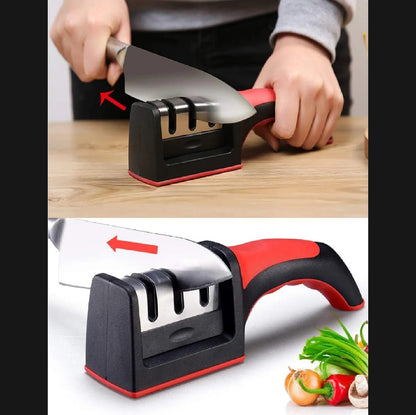 3-in-1 Manual Knife Sharpener | Adjustable Multi-Function Tool