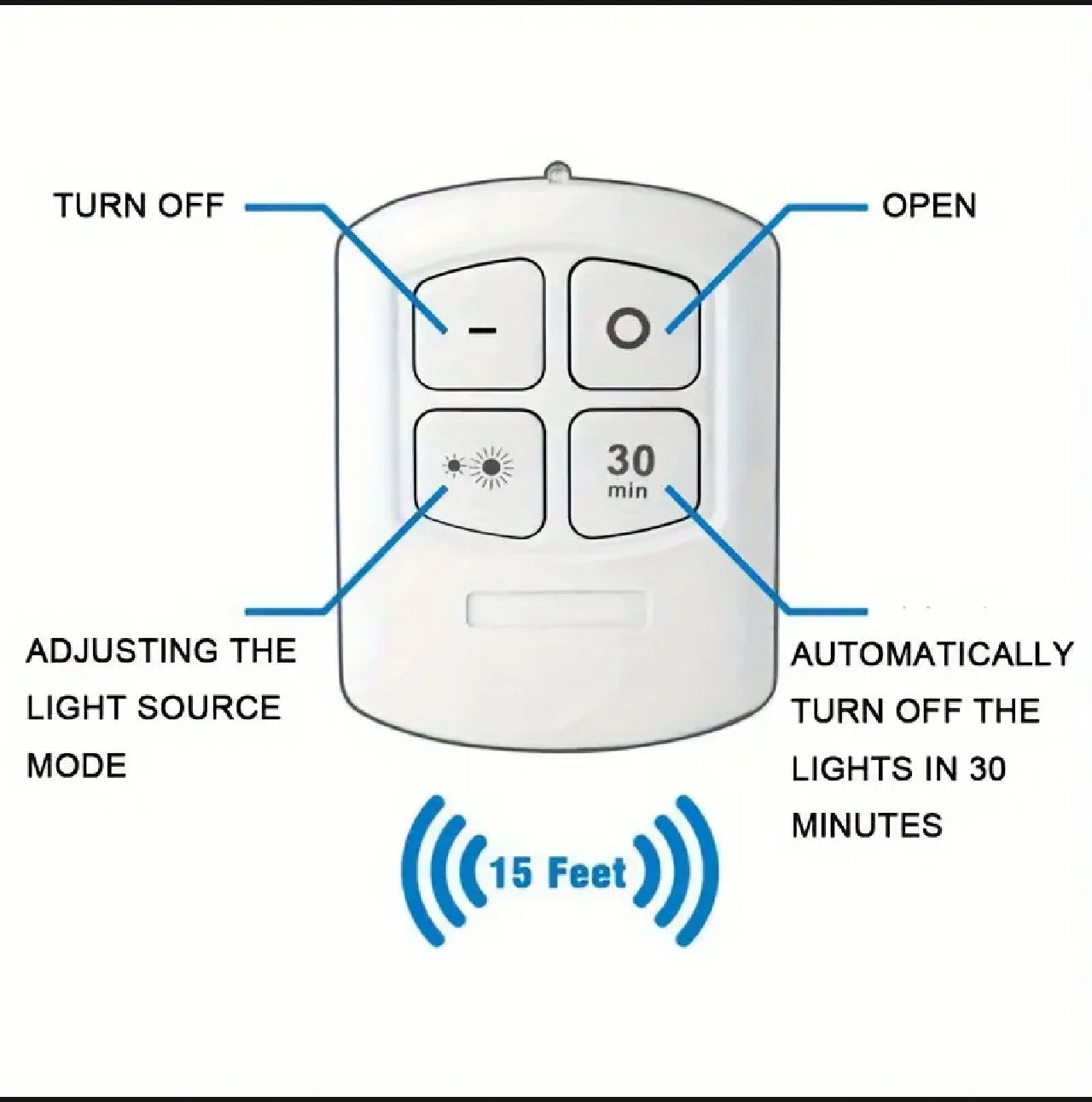 3-Pack Wireless LED Puck Lights with Remote Control