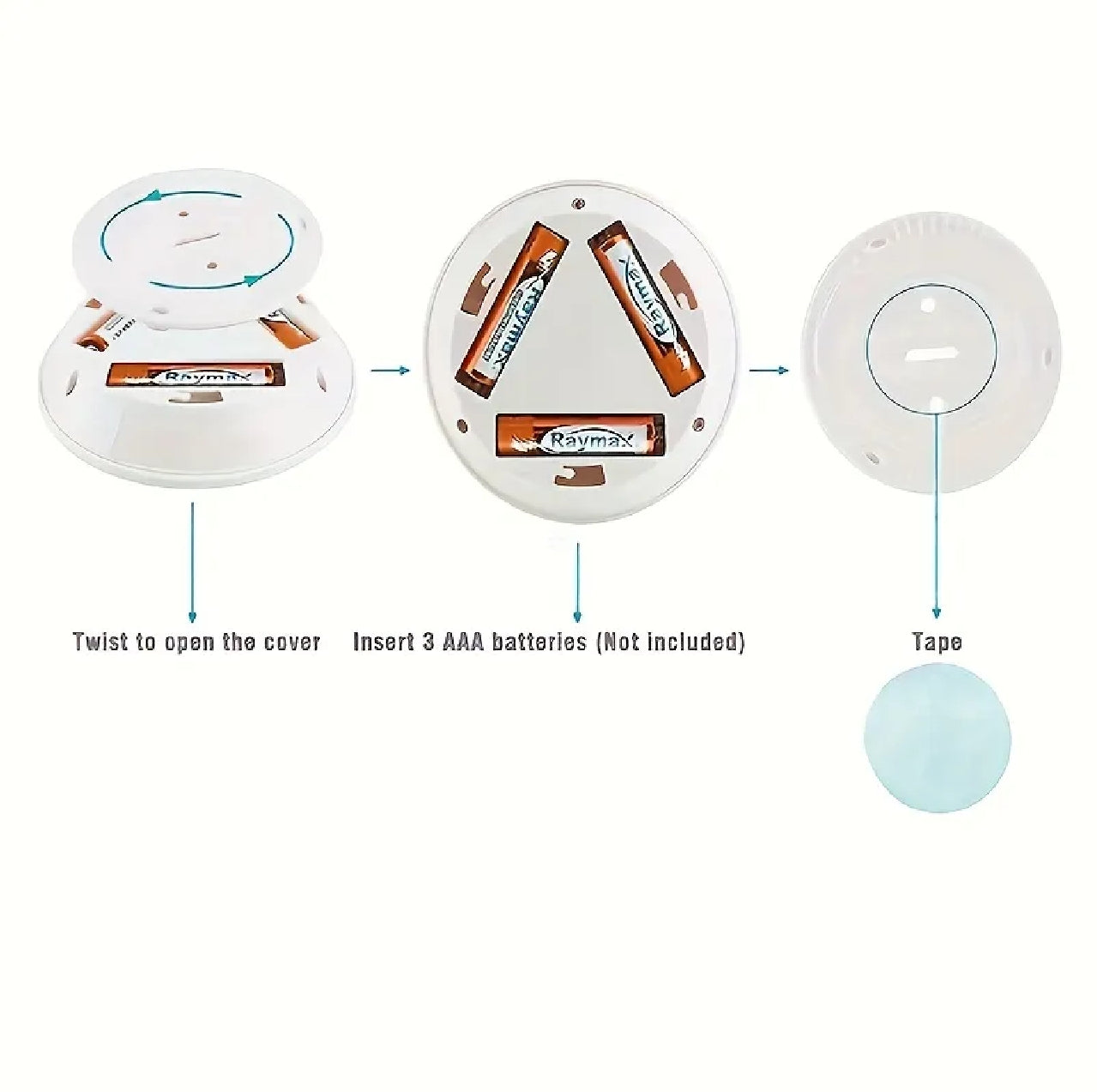 3-Pack Wireless LED Puck Lights with Remote Control