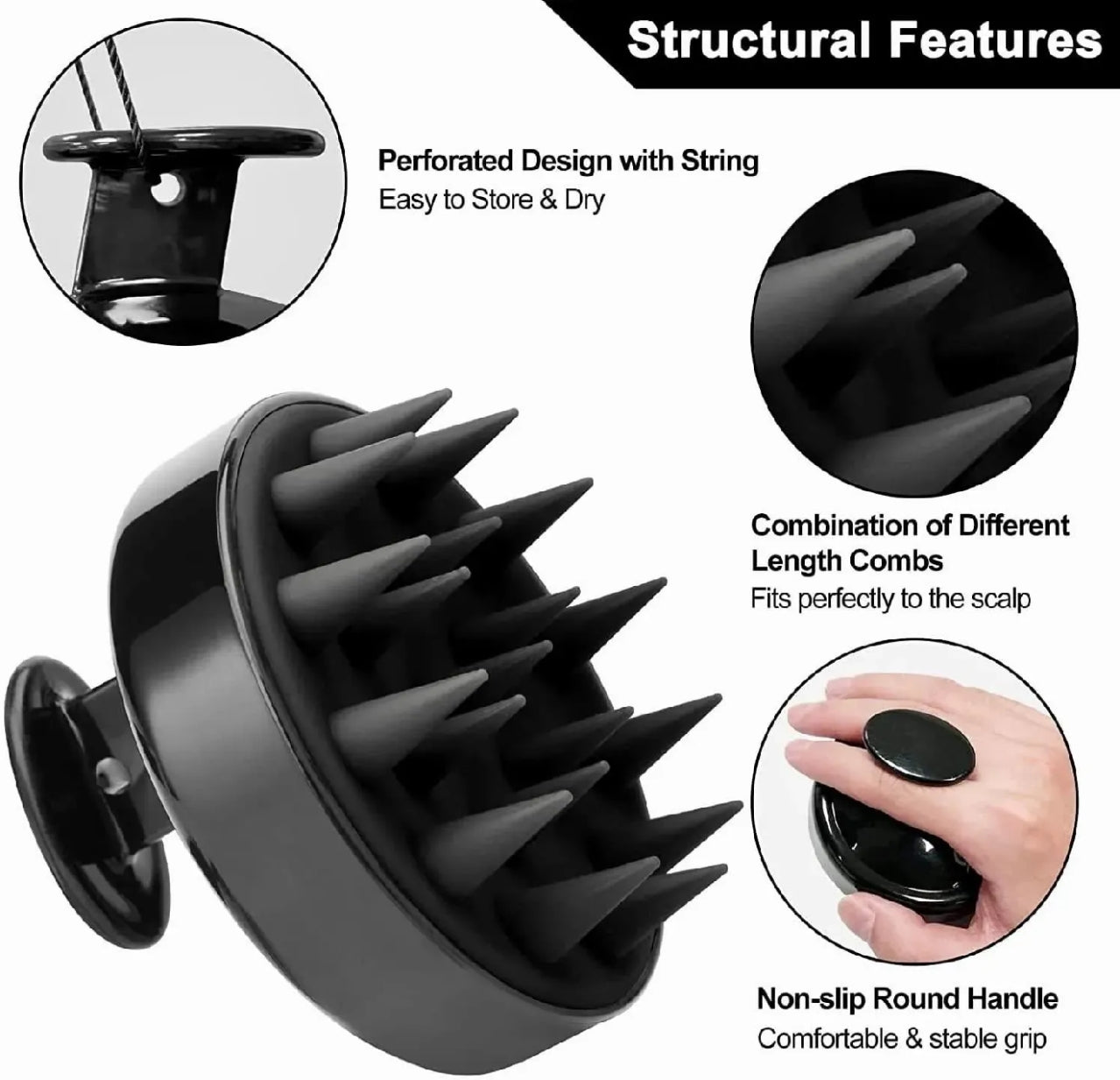 Silicone Hair Scalp Massager Brush