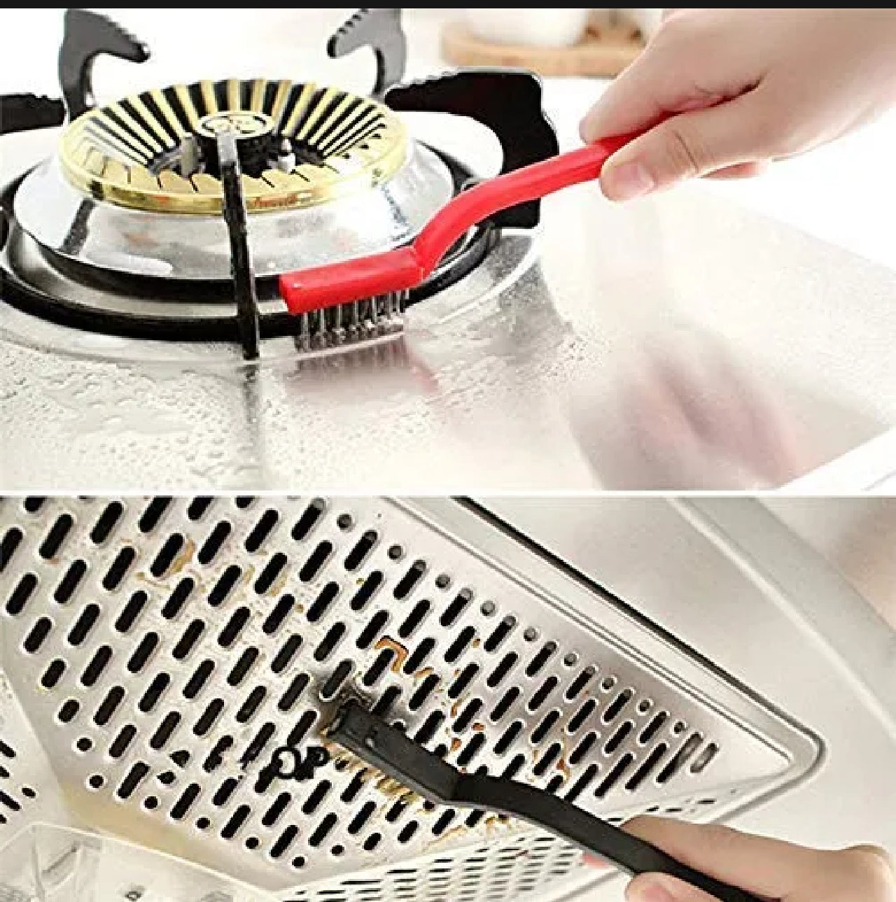 3-Pack Brass, Nylon & Stainless Steel Cleaning Brush Set