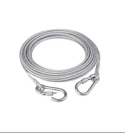 5M Steel Clothesline Wire with Hooks | Multi-Purpose Hanging Cable