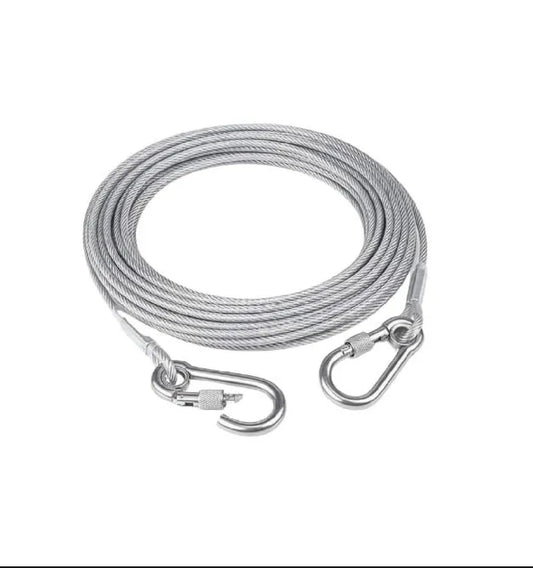 5M Steel Clothesline Wire with Hooks | Multi-Purpose Hanging Cable