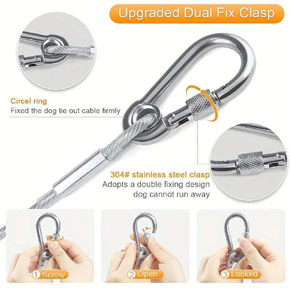 5M Steel Clothesline Wire with Hooks | Multi-Purpose Hanging Cable