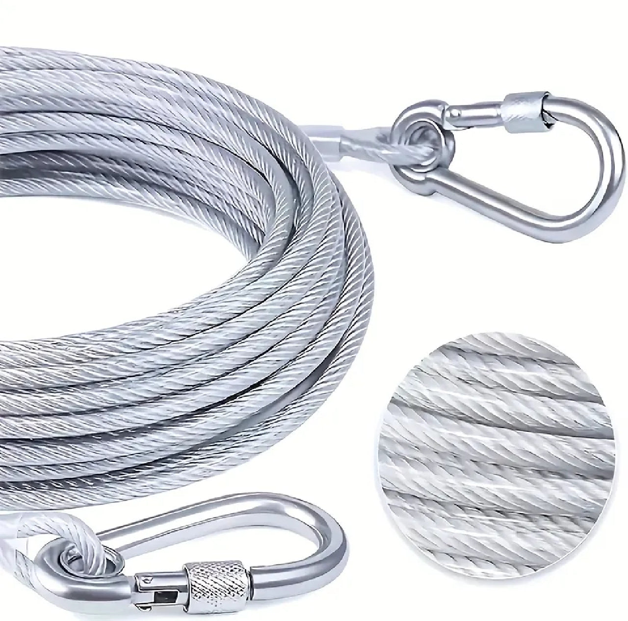 5M Steel Clothesline Wire with Hooks | Multi-Purpose Hanging Cable