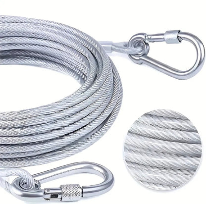 5M Steel Clothesline Wire with Hooks | Multi-Purpose Hanging Cable