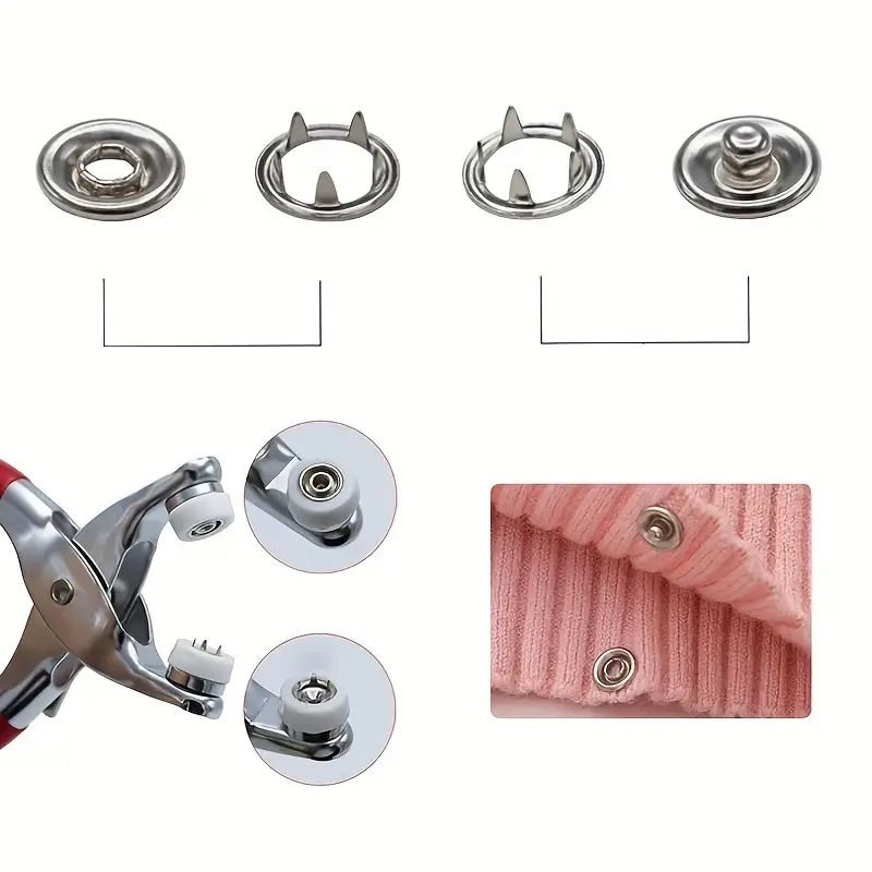 Metal Snap Button Kit with Pliers