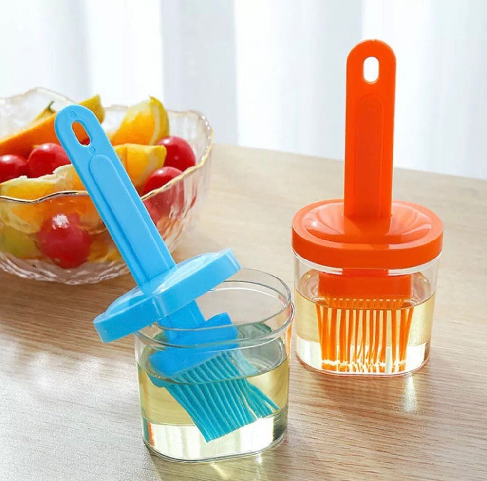 2-in-1 Oil Dispenser Bottle with Silicone Basting Brush