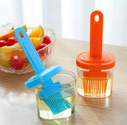 2-in-1 Oil Dispenser Bottle with Silicone Basting Brush