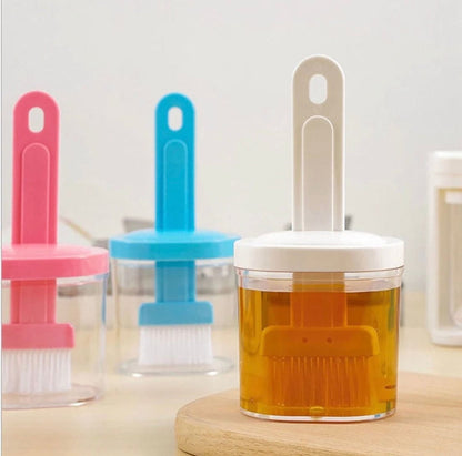 2-in-1 Oil Dispenser Bottle with Silicone Basting Brush