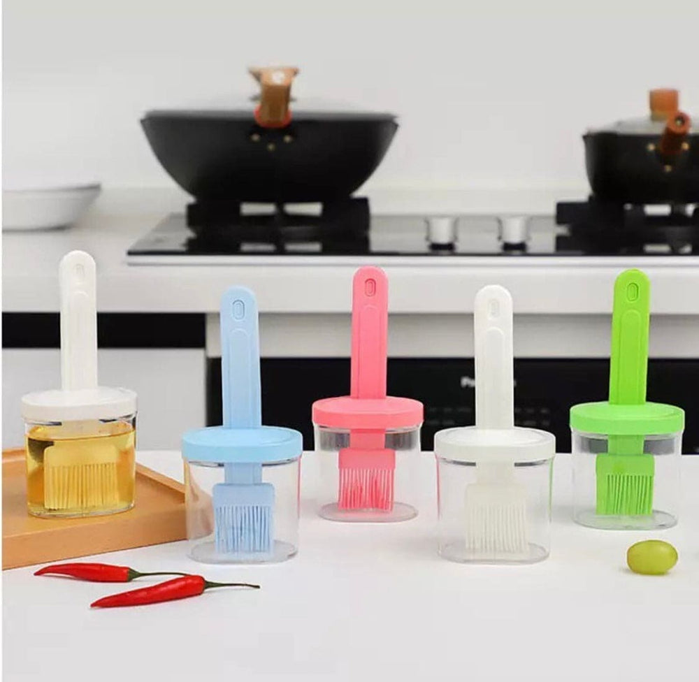 2-in-1 Oil Dispenser Bottle with Silicone Basting Brush