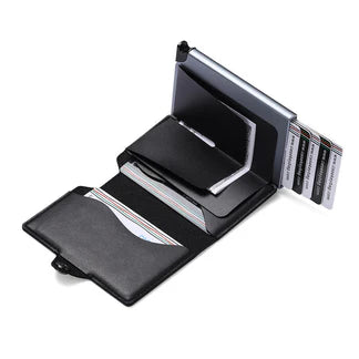 RFID Cardholder Wallet – Premium PU Leather (With Strap / Classic Slim)