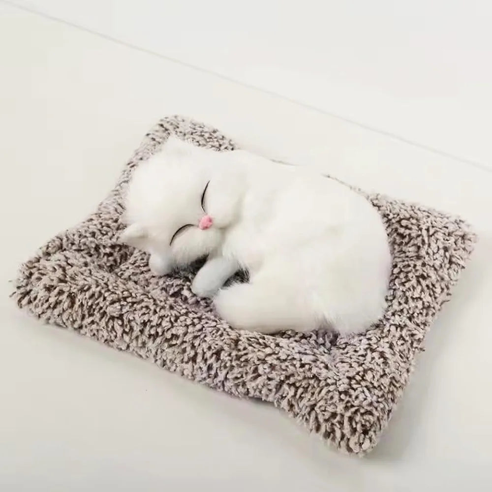 Cute Sleeping Cat Toy | For Car Dashboard & Home Living