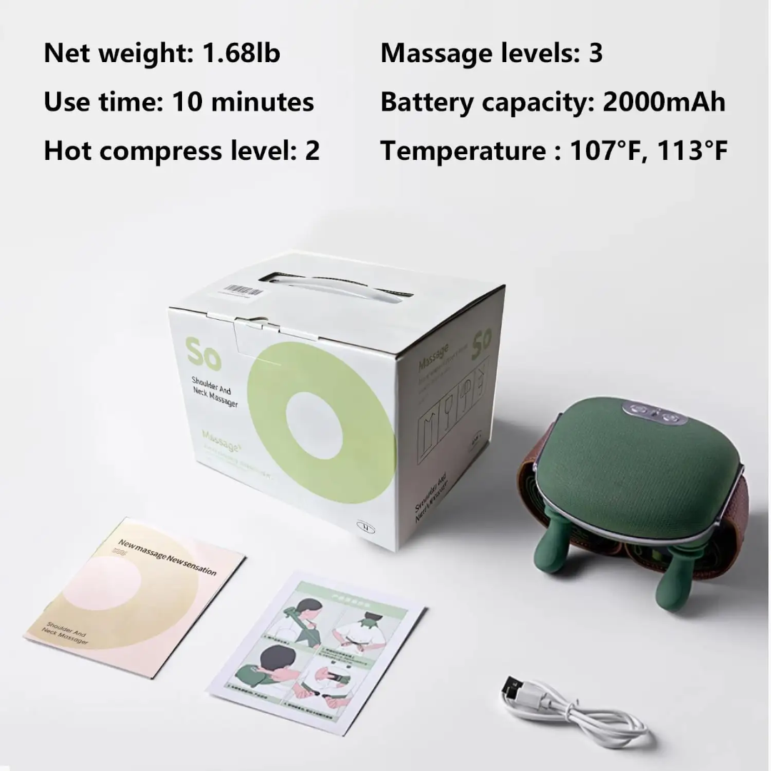 Hand-Shaped Neck & Shoulder Massager with Heat (PREMIUM QUALITY)