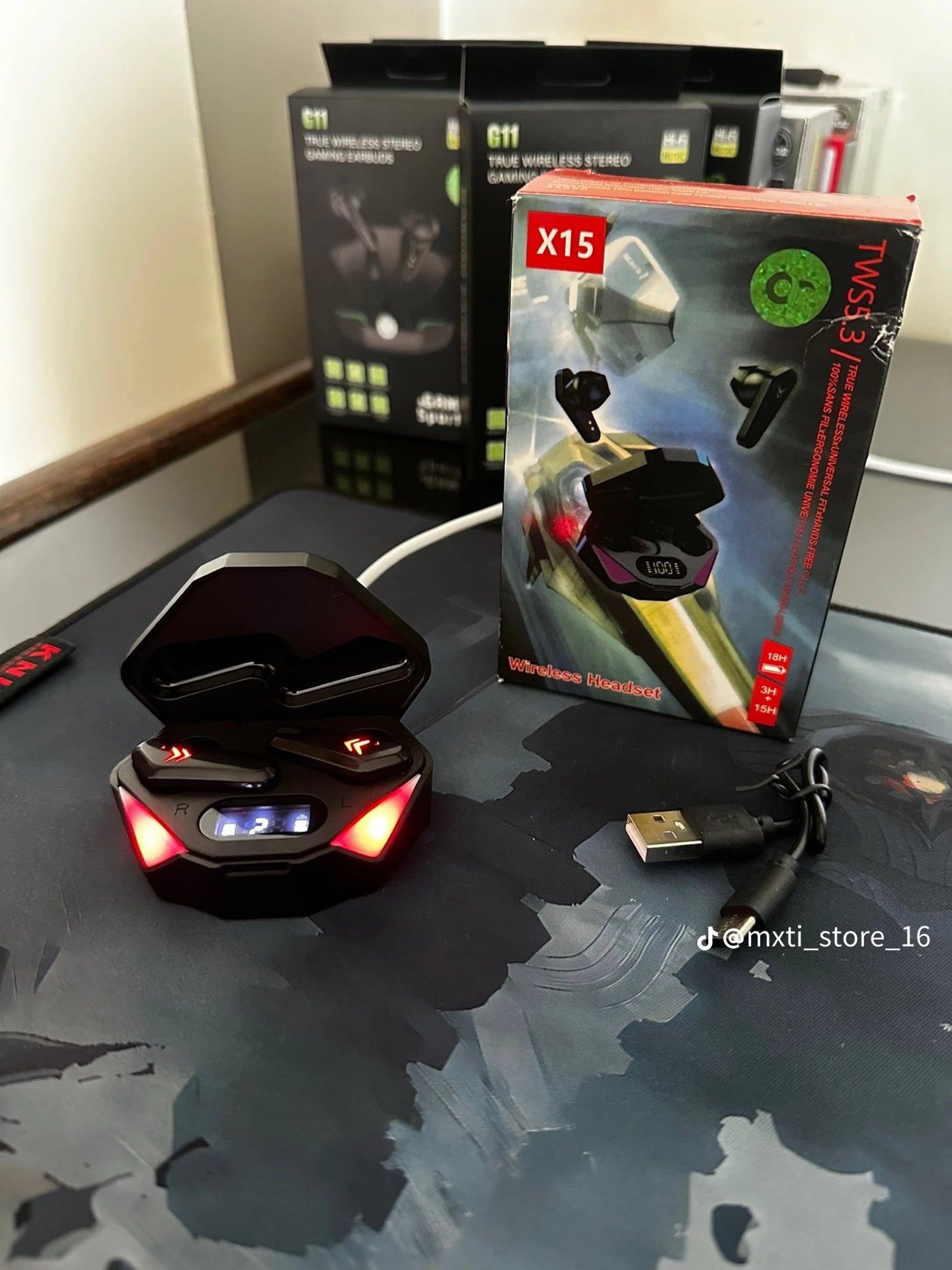 TWS X15 Gaming Earbuds | Low Latency Wireless Bluetooth Earphones